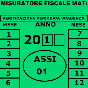 Pecetta fiscale verde, verificazione periodica